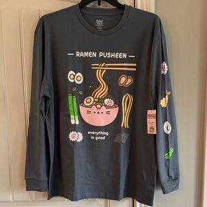 NWT🌟 PUSHEEN box exclusive🩶 Ramen PUSHEEN Long sleeved shirt.